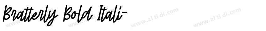 Bratterly Bold Itali字体转换